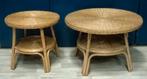 2 rotan tafels / rieten tafels, Antiek en Kunst, Ophalen