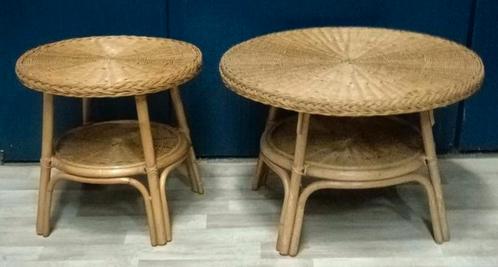 2 rotan tafels / rieten tafels, Antiek en Kunst, Antiek | Meubels | Tafels, Ophalen