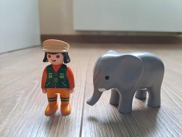 Playmobil 123 olifant met verzorger 