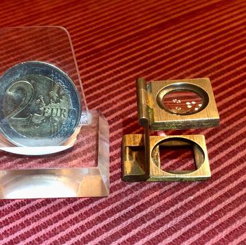 Vintage Mini Dradenteller-loep, messing beschikbaar voor biedingen