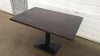 2 stuks echte bruine eiken horeca tafels 120x80 cm en 120x50, Ophalen
