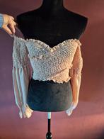 Romantische top. S, Verzenden, Beige, Nieuw, Lange mouw