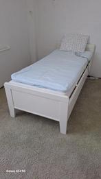 1 pers bed met verstelbare bodem, Huis en Inrichting, Ophalen, 90 cm, Eenpersoons, Wit