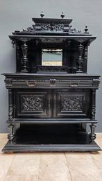 Antieke Franse renaissance dressoir (met spiegel), Antiek en Kunst, Ophalen