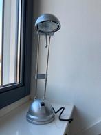 Bureaulamp zilverkleurig halogeen, Ophalen of Verzenden, Zo goed als nieuw