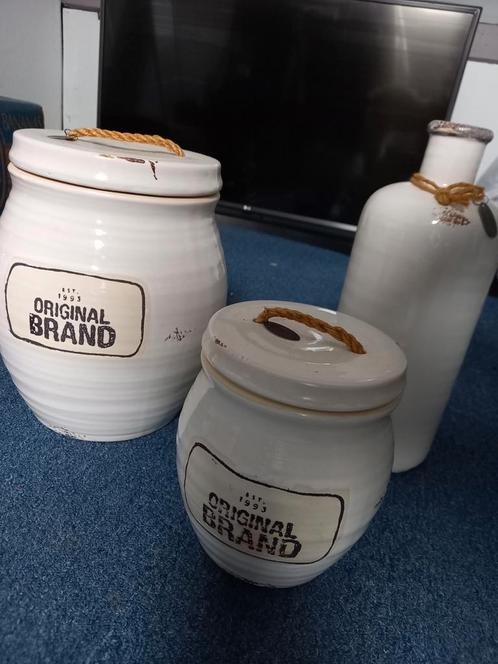 Riverdale potten en fles., Huis en Inrichting, Woonaccessoires | Overige, Zo goed als nieuw, Ophalen of Verzenden