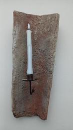 Terracotta dakpan met kaarsenhouder met druipbescherming, Ophalen of Verzenden, Nieuw