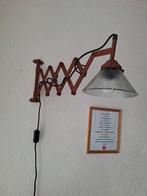 Industriële Schaar Leeslamp, Huis en Inrichting, Lampen | Wandlampen, Ophalen of Verzenden, Gebruikt, Glas, Industrieel