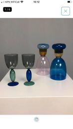 Boom design glazen for Puik (per twee/doos) kleurrijk karaf, Ophalen of Verzenden, Nieuw, Overige typen