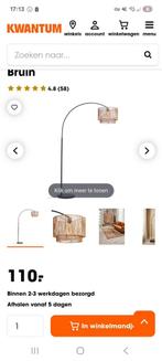 Lamp Rotan, Huis en Inrichting, Ophalen, Zo goed als nieuw, Minder dan 100 cm