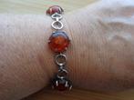 zilveren armband met barnstenen [178], Verzenden, Nieuw, Met edelsteen, Zilver