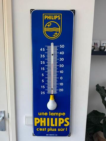 Grote PHILIPS emaille reclame thermometer beschikbaar voor biedingen
