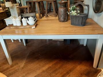 ***SALE*** Landelijke teakhouten eettafel 190 x 88 cm beschikbaar voor biedingen
