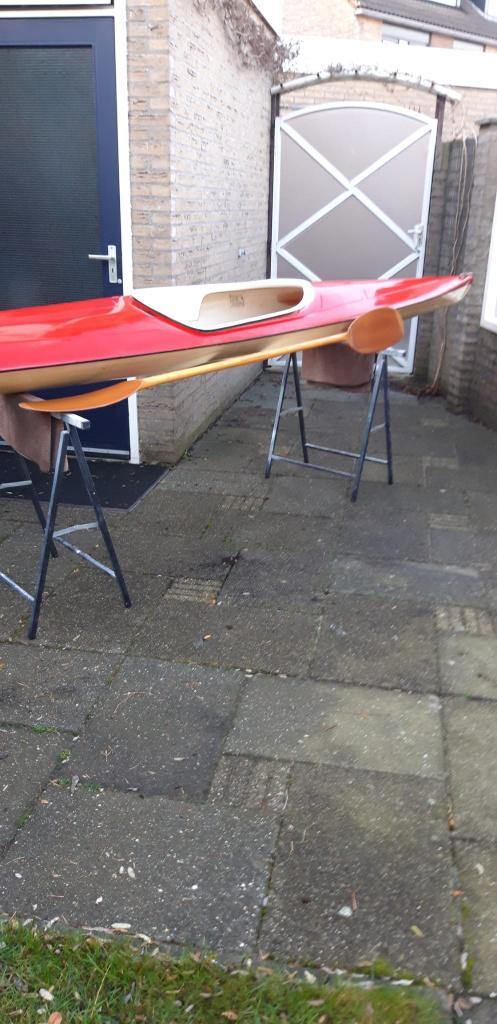 Kano Tieken Eska met maatwerk peddel, Watersport en Boten, Kano's, Zo goed als nieuw, Overige typen, Eén persoon, Met peddels