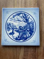 Mettlach Wandtegel Blauw Wit, Ophalen of Verzenden