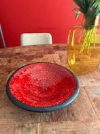 handgemaakte mozaïek schaal rood, Ophalen of Verzenden, Zo goed als nieuw, Rond, Glas