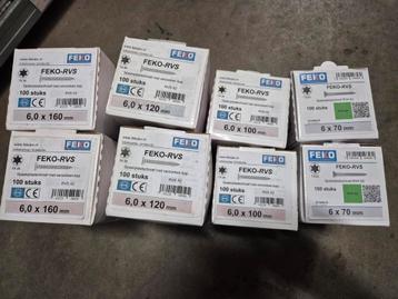RVS spaanplaat schroeven diverse maten 6x70 tot 6x160 beschikbaar voor biedingen