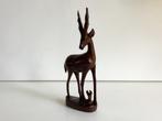 Vintage teak antilope hert jaren 60, Antiek en Kunst, Verzenden