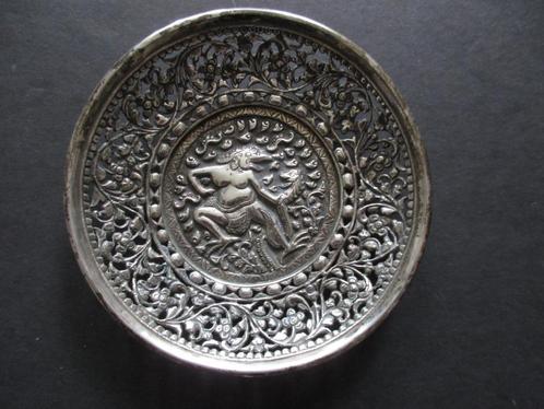 Balinese Schaal (Krijger) zeldzaam, Antiek en Kunst, Antiek | Goud en Zilver, Zilver, Ophalen of Verzenden