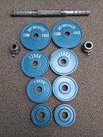 halter ijzer Gietijzer schijven 2x2.75  2x1.75  2x1.25  2x07, Ophalen of Verzenden, Gebruikt, Halterset