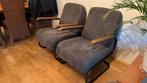2 Grijze stoere industriële fauteuils voor €150 of €90 p/st., Huis en Inrichting, Fauteuils, Ophalen, Metaal, 75 tot 100 cm, Zo goed als nieuw