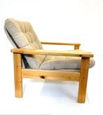 Vintage grenen fauteuil jaren ‘70, Huis en Inrichting, Fauteuils, Ophalen of Verzenden, 75 tot 100 cm, Zo goed als nieuw, Hout