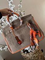 Terry Bag Taupe/Oranje - 35cm, Ophalen of Verzenden, Nieuw, Bruin, Handtas