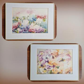 Frans Bianchi // Twee Originele Gesigneerde Aquarellen  beschikbaar voor biedingen