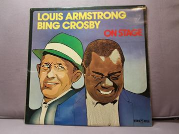 lp. louis armstring bing crosby. on stage. ex+ beschikbaar voor biedingen