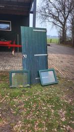 schutting deur met ramen, Doe-het-zelf en Verbouw, Deuren en Horren, Ophalen, Gebruikt, 80 tot 100 cm, Buitendeur