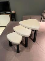 Te koop 3 in elkaar schuivende tafeltjes kleur zwart wit, Huis en Inrichting, Tafels | Bijzettafels, Ophalen of Verzenden, Zo goed als nieuw