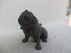 Vintage Brons-kleur beeld - Mopshond jaren 70/80, Verzamelen, Ophalen of Verzenden, Gebruikt, Dier