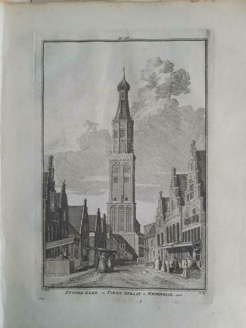 371-372*/ Zuiderkerk en Torenstraat te Medemblik gravure beschikbaar voor biedingen