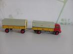 Daf frontstuur met aanhanger en metalen huifjes, Hobby en Vrije tijd, Modelauto's | 1:50, Ophalen of Verzenden, Gebruikt, Bus of Vrachtwagen
