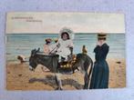 Scheveningen Strandgezicht - Meisje op Ezel, Verzamelen, Ansichtkaarten | Nederland, Ophalen of Verzenden, Voor 1920, Gelopen