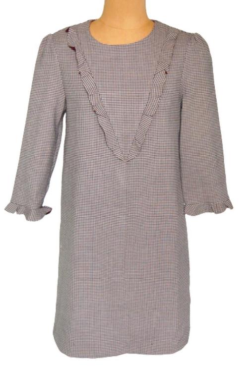 Nieuwe Suncoo Paris geruite, jurk Charlene, Mt. M, Kleding | Dames, Jurken, Nieuw, Maat 38/40 (M), Grijs, Boven de knie, Verzenden