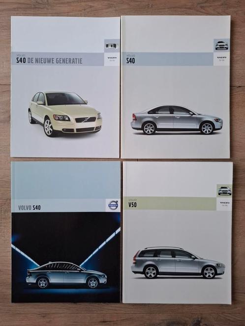 Set van 4 Volvo S40 V50 folders, Boeken, Auto's | Folders en Tijdschriften, Zo goed als nieuw, Volvo, Ophalen of Verzenden