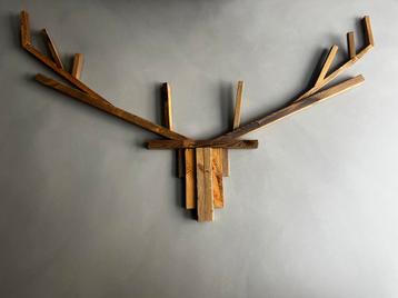 Houten Wanddecoratie - Abstract Kunstwerk beschikbaar voor biedingen