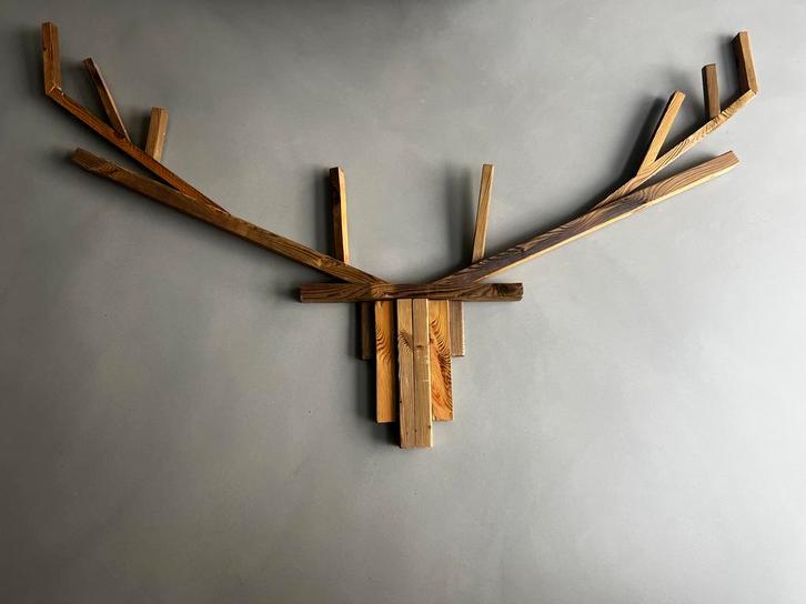 Houten Wanddecoratie - Abstract Kunstwerk, Antiek en Kunst, Kunst | Overige Kunst, Ophalen