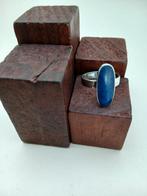 Zilveren ring met lapis lazuli - maat 18, 18 tot 19, Blauw, Nieuw, Ophalen of Verzenden