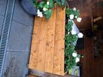 2 Verrijdbare bloemenbakken stijgerhout, Ophalen, Gebruikt, 100 cm of meer, 60 cm of meer