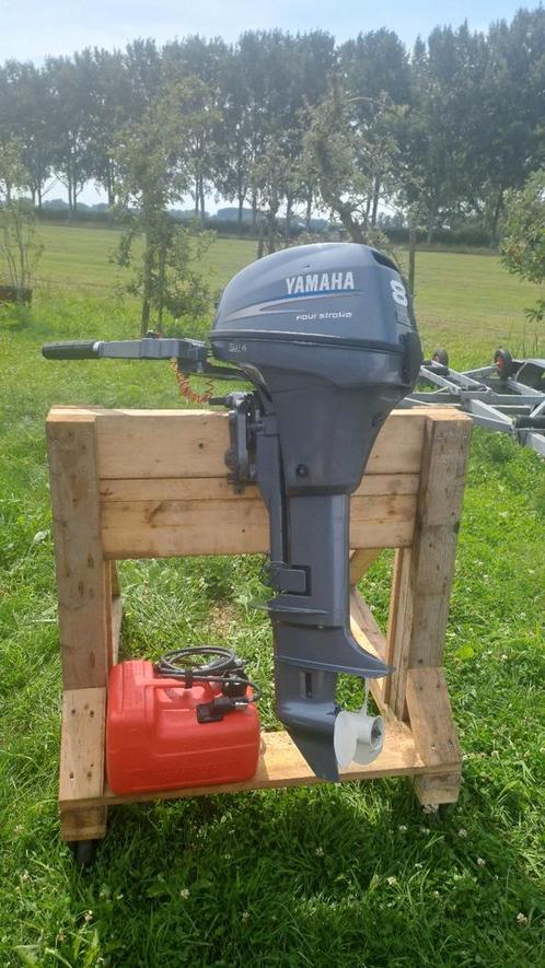 8 pk Yamaha langstaart four stroke izgst, Watersport en Boten, Buiten- en Binnenboordmotoren, Zo goed als nieuw, Benzine, 10 tot 30 pk