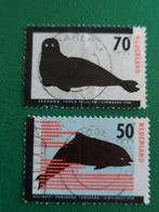 Nederlandse Postzegels: Zeehond & Bruinvis, Postzegels en Munten, Postzegels | Nederland, Ophalen of Verzenden, Na 1940, Gestempeld