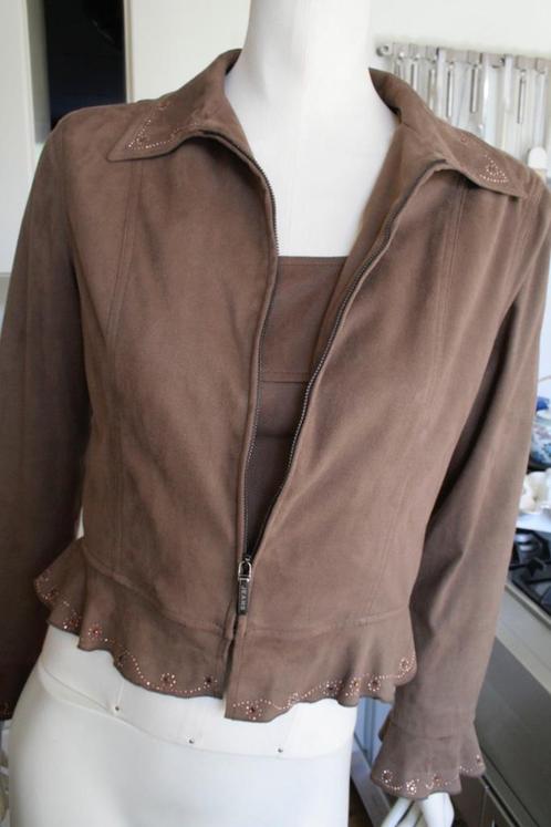 jasje top boterzacht Moschino elegant nw 1090,-, Kleding | Dames, Jasjes, Kostuums en Pakken, Nieuw, Jasje, Maat 38/40 (M), Bruin