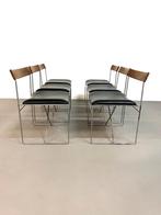 zeldzame vintage stoelen van Alfred Hendrickx, Belform 1960, Ophalen, Gebruikt, Bruin, Twee