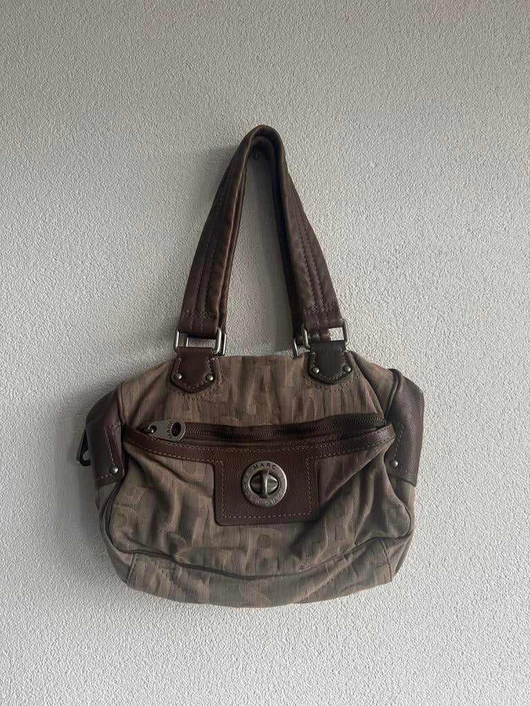 Marc by Marc Jacobs monogram logo print satchel bag, Marc by Marc Jacobs, Schoudertasje, Ophalen of Verzenden, Zo goed als nieuw