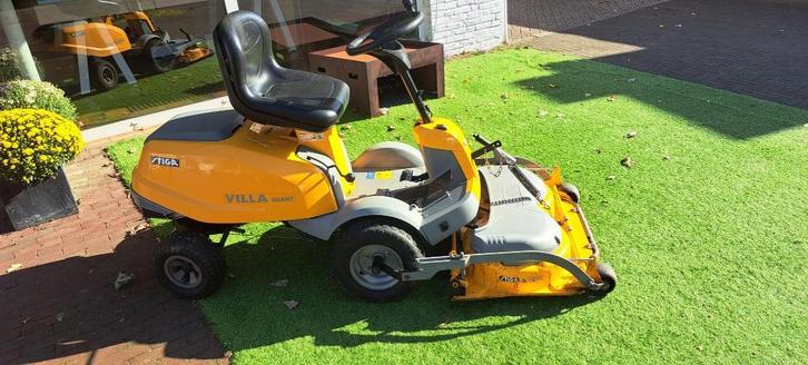 Stiga Villa Silent – Zitmaaier – Zo meegenomen, Tuin en Terras, Zitmaaiers, Gebruikt, Minder dan 90 cm, Elektrische starter, Mulchfunctie
