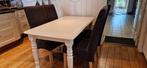 Brocante tafel met 4 stoelen stof., Ophalen, Gebruikt, Brocant, 4 tot 6 stoelen