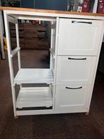 Keukeneiland met opbergruimte, Huis en Inrichting, Keuken | Complete keukens, Wit, Overige typen, Ophalen of Verzenden, Zo goed als nieuw