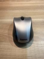 Hama draadloze muis – zilver/zwart – USB ontvanger, Ophalen of Verzenden, Zo goed als nieuw